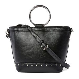 NWT Bold Element Ring Handle Studded Crossbody Bag